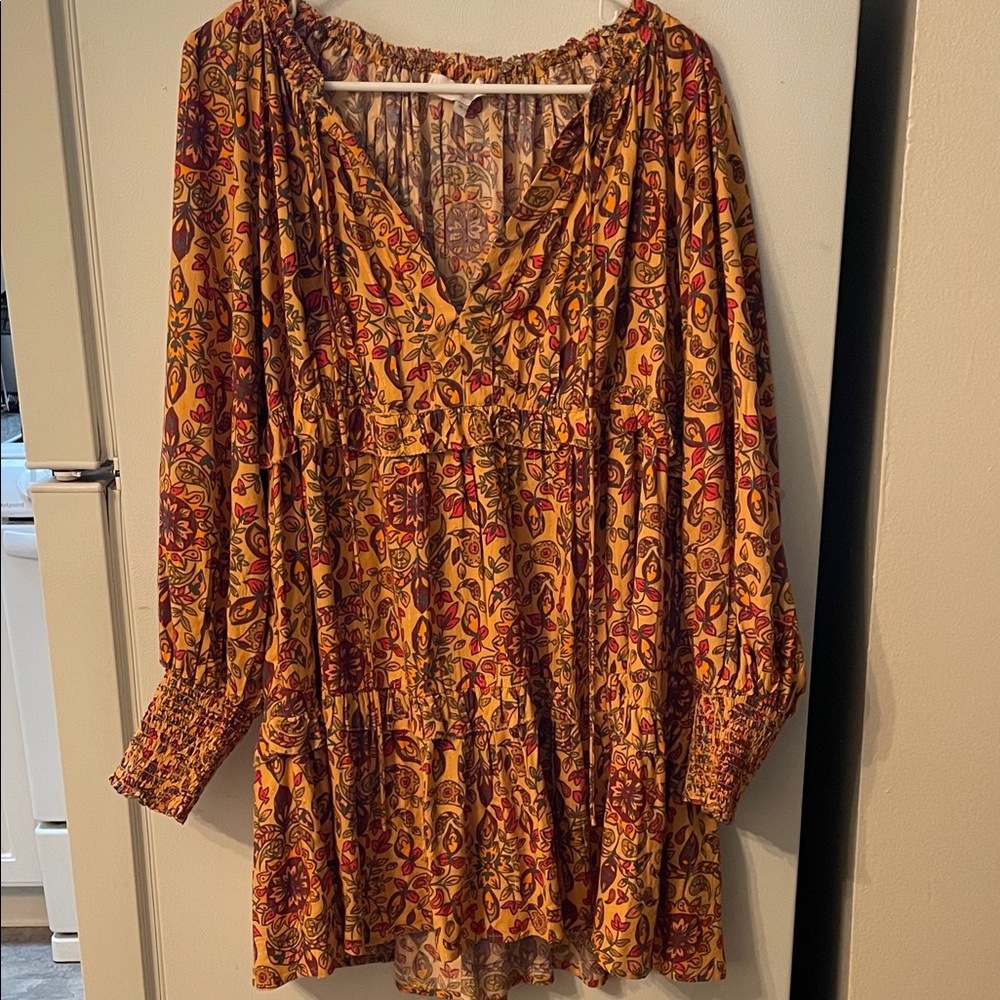 House of Harlow 1960 Medium Long Sleeve Garden Fairy Cottage Floral Fairy Dress